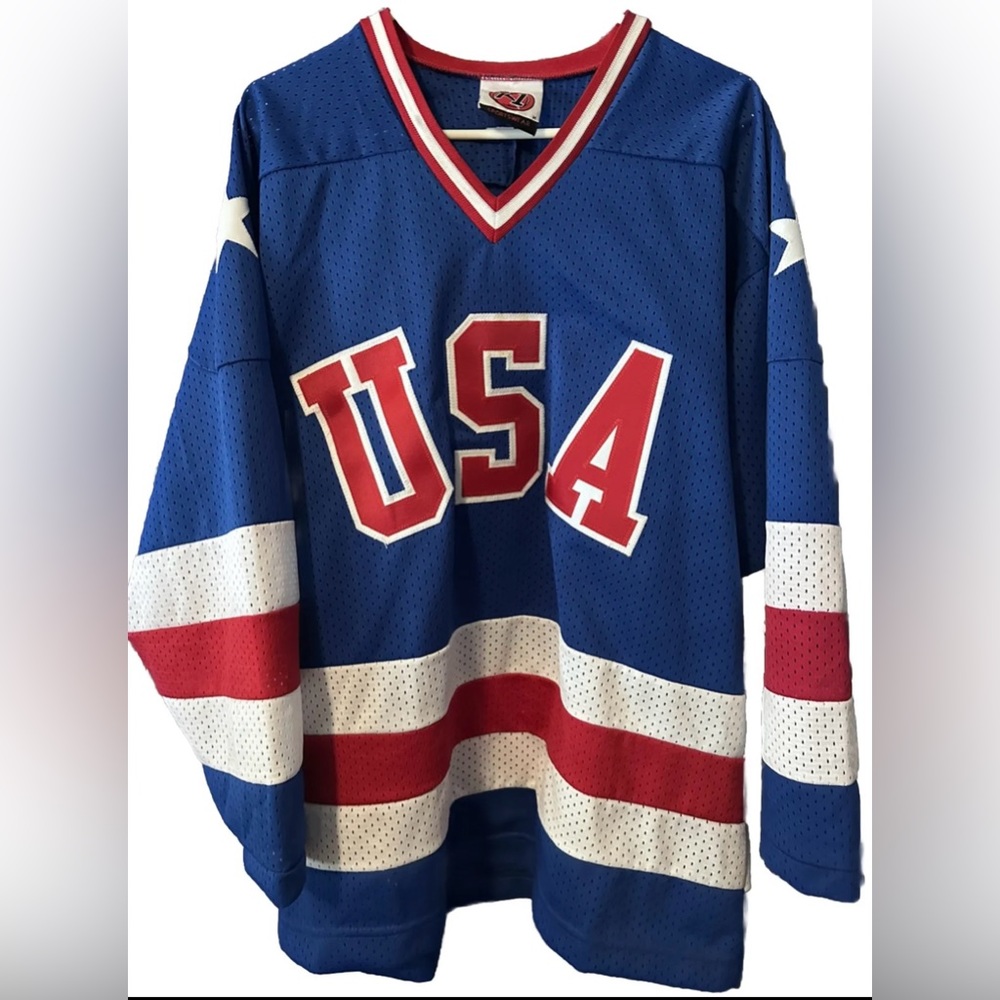 Vintage 1980’s K 1 Team USA Hockey Olympic Jersey Stitched Size Medium